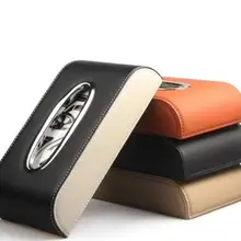 Кожаный Автомобильный подлокотник коробка для салфеток автоматический насос держатель кассеты съемные наклейки коробка для салфеток Органайзер Подходит для BMW