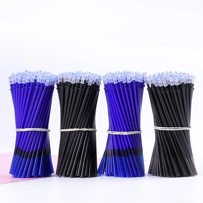 53Pcs/Lot Erasable Pens Refill Set Washable Handle Blue Erasable Gel Pen Rod School Writing Stationery Tool Student Gift Suit