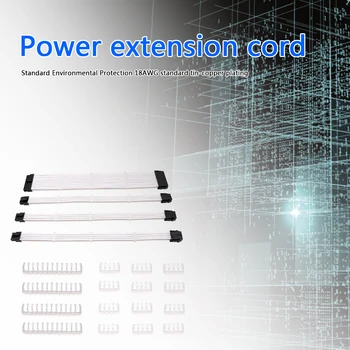 

For PC Computer Case Chassis 18AWG Sleeved Converter Cord ATX 24P EPS 8P 2 PCI-E 8P Power Extension Cable Kit