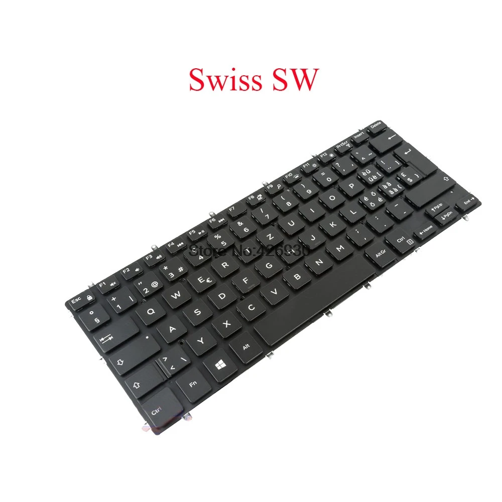 Ноутбук с подсветкой США BR UK JP SW клавиатура для DELL Inspiron 5368 5378 7375 7460 5568 7560 7569 7572 5370 7370