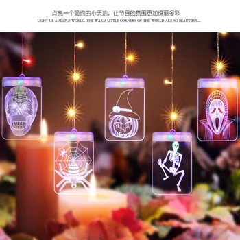 

USB Powered Halloween 3D Acrylic Sign Light Holiday Window Ceiling Wall Hanging Fairy Lighting
