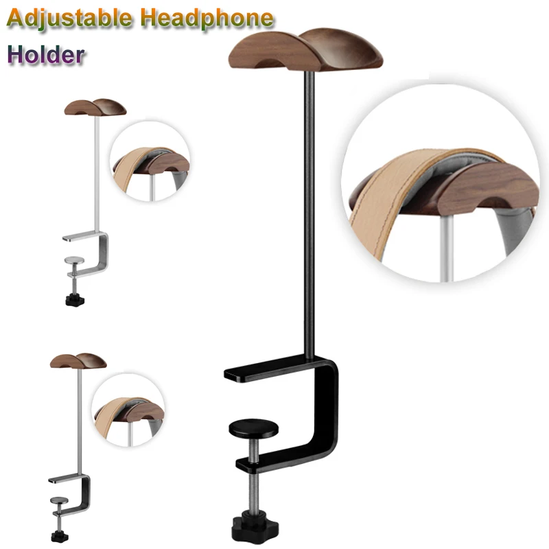 Universal Metal Headphone Holder Adjustable Desktop Headphones Clip Holder Bracket Aluminum Alloy Desk Display Shelf