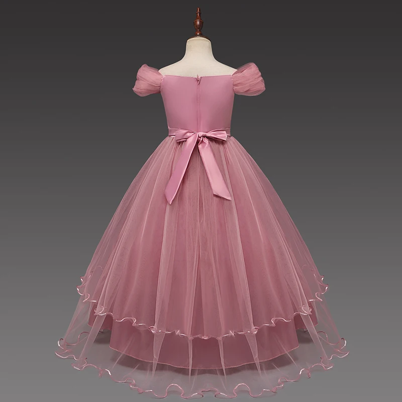 Bear leader/платья для девочек; Новое модное элегантное платье принцессы; праздничный костюм без рукавов с рюшами; нарядная детская одежда; vestido