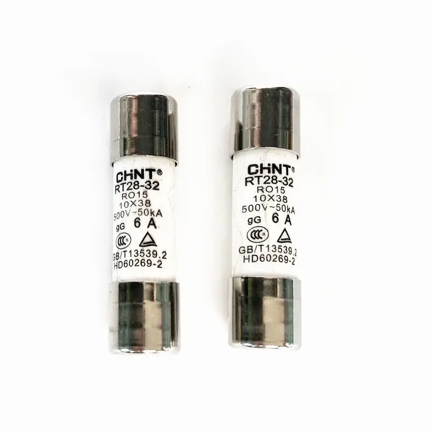 10pcs CHINT RT28-32 (RO15, RT14-20) 2A 4A 6A 10A 16A 20 25A 32A Fuse Link 10X38 Fuse Fusible Core 10pcs/lot CHINT RT28-32 (