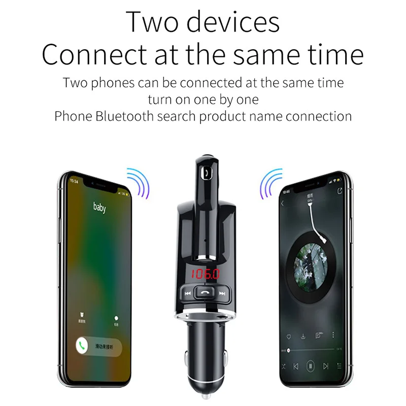 CDEN Автомобильная Беспроводная Bluetooth гарнитура автомобильный mp3 плеер FM