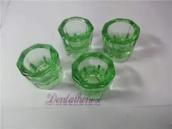 

4Pcs Green Green Glass Dappen Dishes Tiny Mixing Bowls Glassware