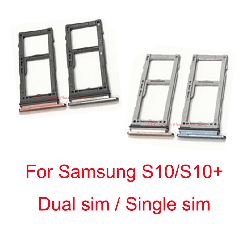 Двойной лоток для одной Sim-карты Samsung Galaxy S10 G973F G973 / Plus + G975 G975F держатель карт Micro SD