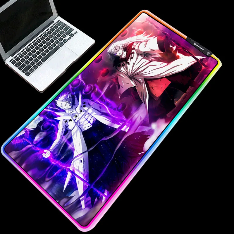 

Mairuige Naruto series RGB mouse pad colorful table pad multi-size selection LED lighting keyboard pad