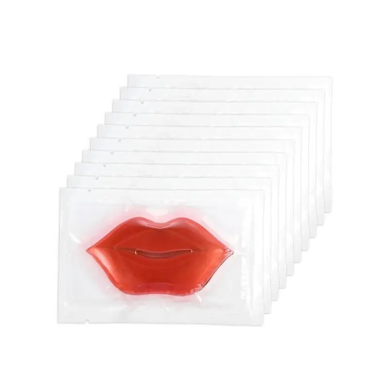 5Pcs Red Collagen Lip Mask Anti Wrinkle Moisturising Nutrition Lip Mask Patch - Цвет: as show