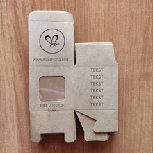 1000 шт 7x7x7 см коробка для подарка на заказ логотип коричневая коробка с прозрачное окошко из ПВХ 3x3 см круглая форма стикер 1000 шт на заказ