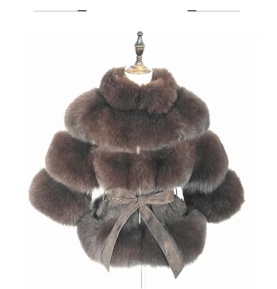 TOPFUR/2019 модное зимнее тонкое пальто с поясом из натурального меха лисы синего цвета, пальто из натурального меха, женская кожаная куртка с