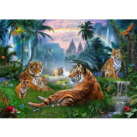 diy Diamond Painting Animals Tiger Full Square/Round Diamond Embroidery Mosaic Rhinestones painting Wall Decor