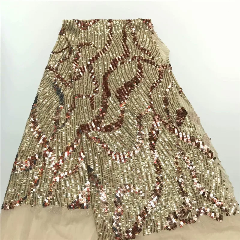 2019 африканская сетчатая кружевная ткань высококачественные элегантные золотые