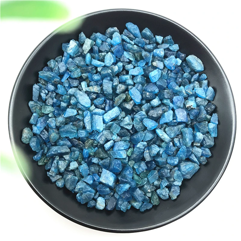 50g 2 Size Natural Blue Apatite Crystal Gravel Tumbled Polished Stone Healing E3 