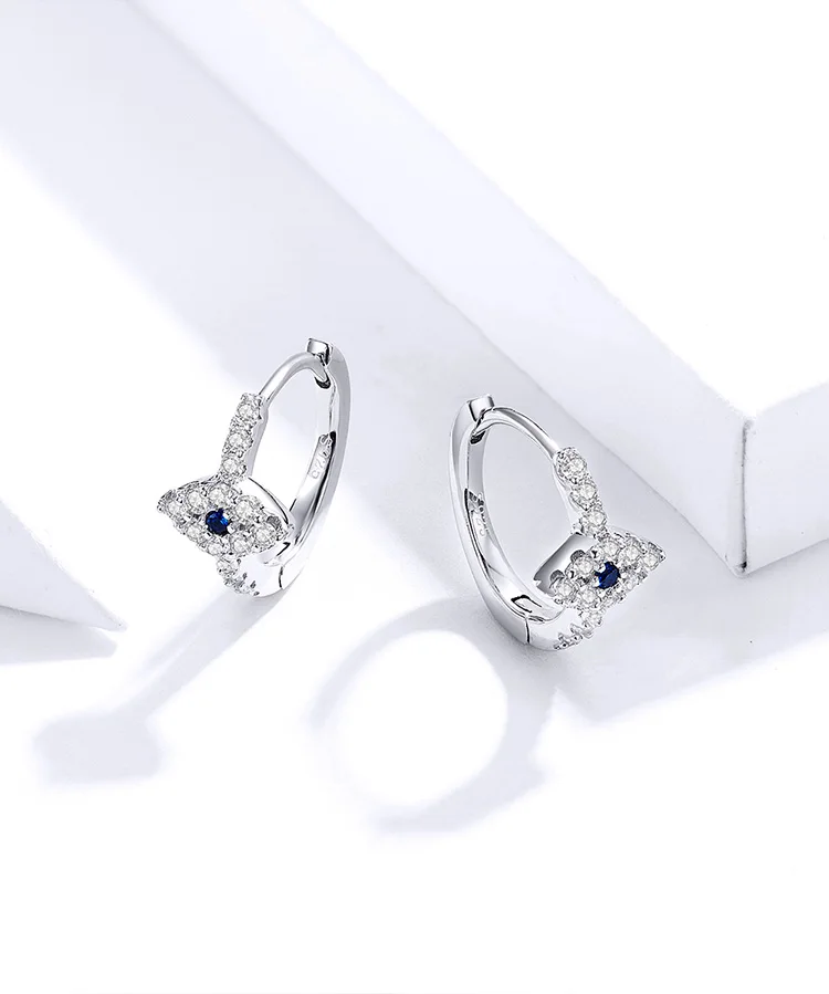 Bamoer подлинные 925 пробы серебряные ювелирные изделия яркие серьги-кольца для женщин прозрачные сверкающие CZ модные Brincos SCE783