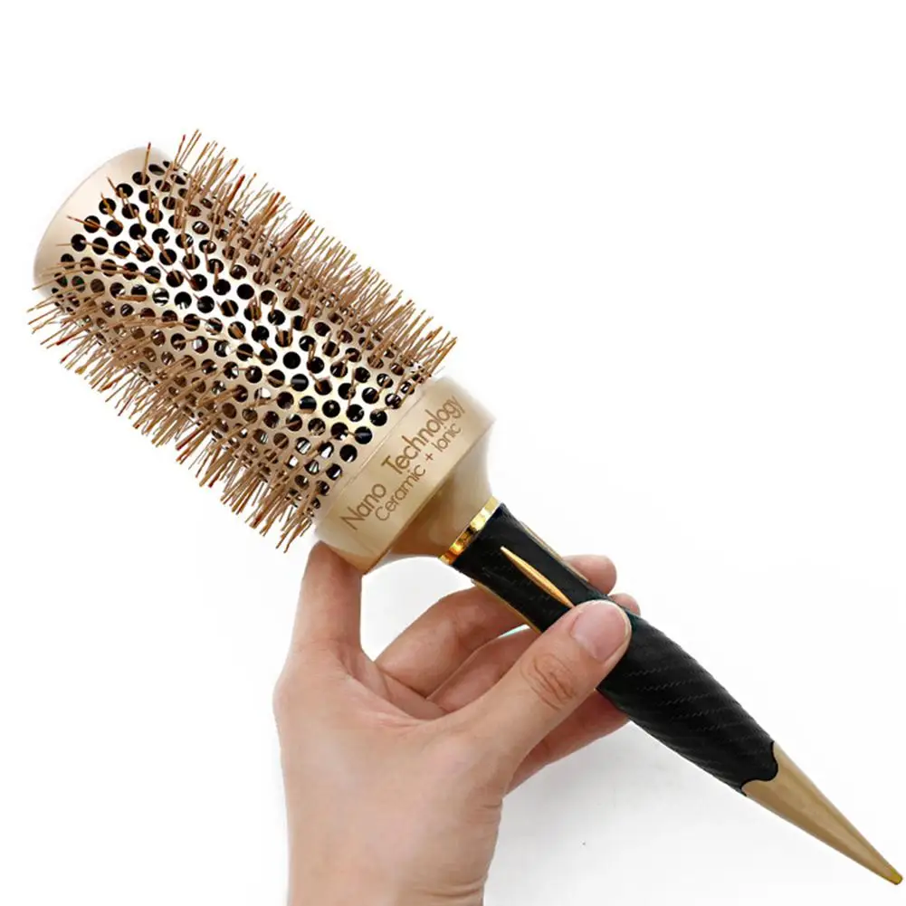

Anti-static Cylinder Hair Curling Styling Massage Comb Brush Solon Beauty Tool