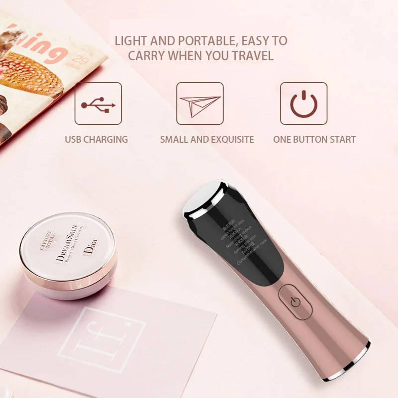  Sonic Vibration EMS Ion Face Beauty Device Heating Lift Facial Massage Firming Skin Care Comprehens