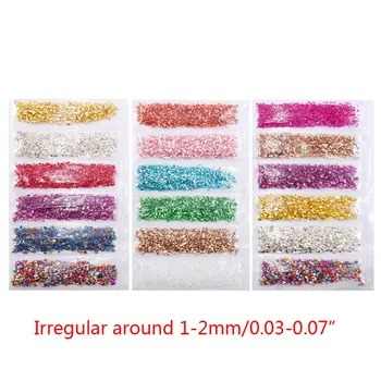 

1 Set Broken Glass Stones Crystal UV Epoxy Resin Filler DIY Nail Art Decorations 634D