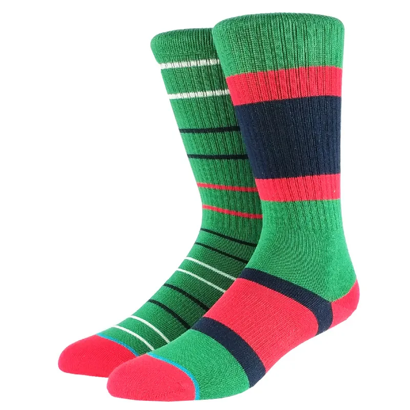 Мужские несимметричные Зеленые Носки для скейтеров|skate socks|socks usausa socks |