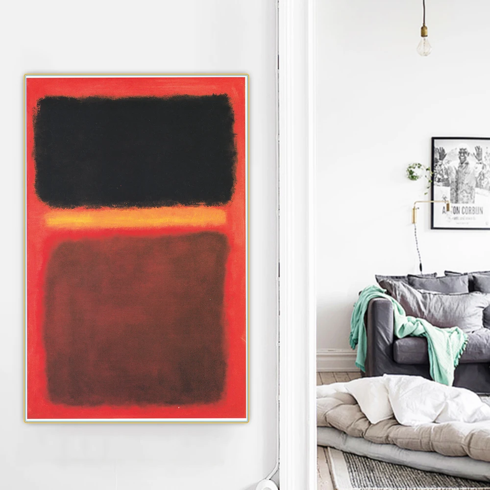 

Citon Mark Rothkoã€ŠNo.12(Untitled)ã€‹Canvas Art Oil Painting Abstract Print Painting Decorative Picture Wall Decor Home Decoration