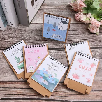 

16 styles 2020 Year Fashion Drawing Desktop Paper Calendar Mini Multi-function Scheduler Table Planner Notebook 16types