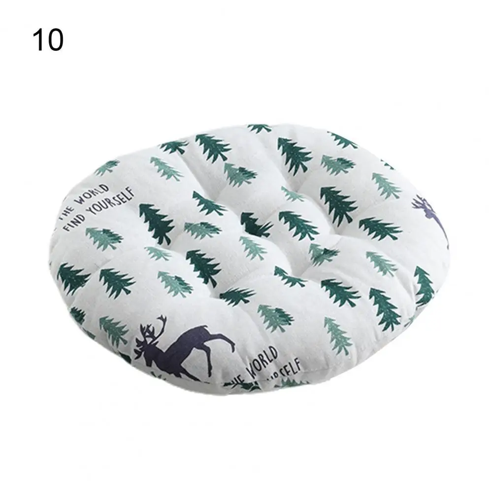 Nordic Style Printing Chair Cushion Cushion Round Cotton Flax Strong Flexibility Chair Cushion Pad Non-Slip Sofa Pillow 