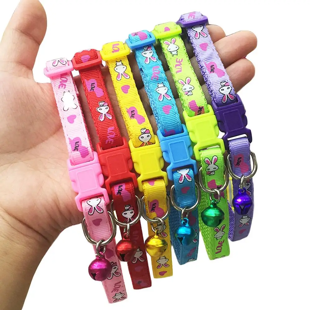 

Cute Cartoon Rabbit Printed Quick Release Buckle Cat Puppy Dog Collar Necklace