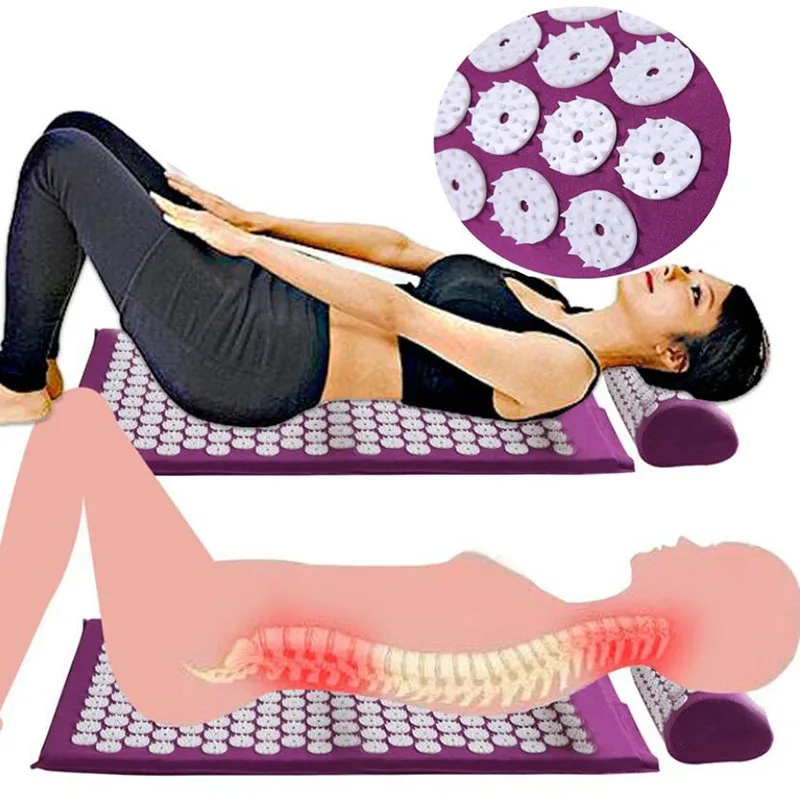 

Massage Fitness Mat Acupressure Yoga Mat Acupoint Pillow Gym Mat Muscle Relaxation Relieve Back Neck Pain Natural Sleeping Aid