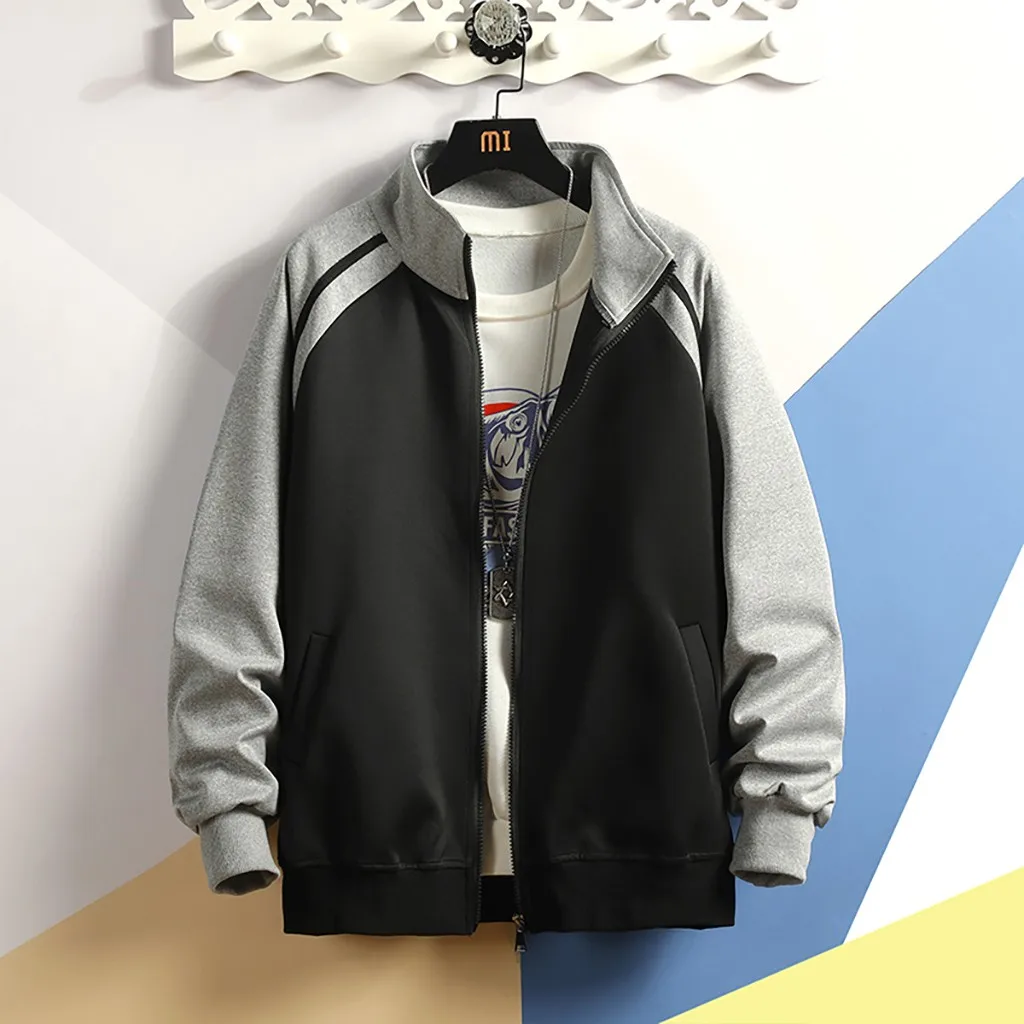 Men Coat Jacket Men 2019 New Patchwork Zipper Stand Neck japanese streetwear Harajuku Men Jacket Mens Jackets And Coats chaqueta Men Coat Jacket Men 2019 New Patchwork Zipper Stand Neck japanese streetwear Harajuku Men Jacket Mens Jackets And Coats chaqueta