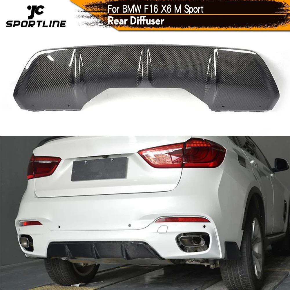 Для BMW X6 F16 xDrive35i xDrive50i M Sport Utility 2014 2018 диффузор заднего бампера из углеродного