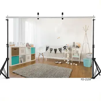 

Kid Room Crib Wood Board Floor Background Decorations For Baby Shower Children Photography Backdrops Photo Booth Studio Props