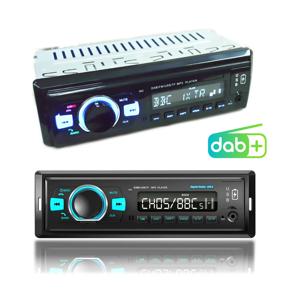 DR-9 1 Din Car Stereo Radio DAB/DAB+/FM Receiver Digital System BT U-Disk TF Crad MP3 Player Dual USB Port | Электроника