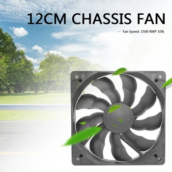 

12cm Classic Silent Chassis Cooling Fan DC 12V Quiet Cooler Radiator for Computer Case Multifunctional Accessaries Supplies