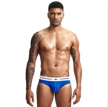 

LANVIBUM Men Briefs Underwear Men's Sexy Breathable Underpants Modal Comfortable Mens Underwear LA619