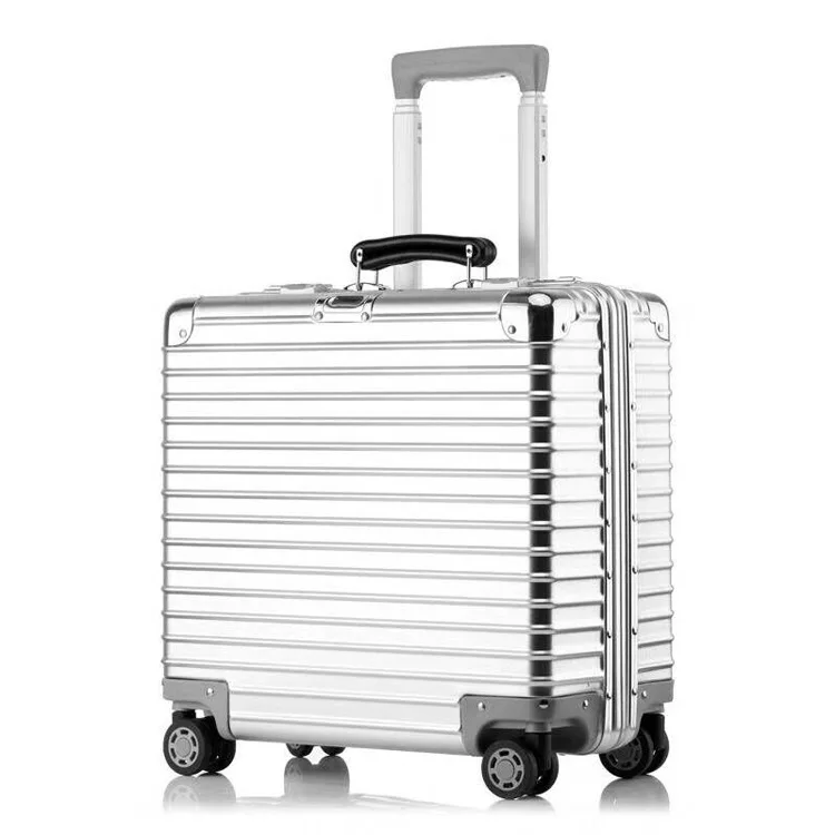 

Business Laptop Trolly Case Aluminum-magnesium Alloy Trolley Case Customs Lock Boarding Only 17-Inch Manufacturers Direct Sellin