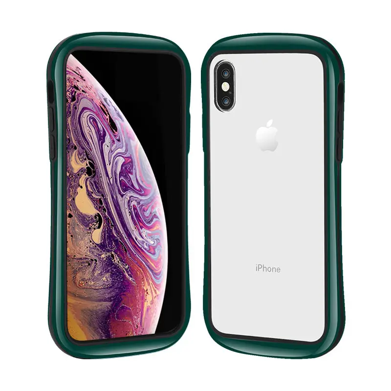 

Transparent Glass Small Waist Phone Case For iPhone XR XS Max 7 7 Plus X Shockproof Acrylic Hard Cover For iPhone 8 7 8 Plus XR