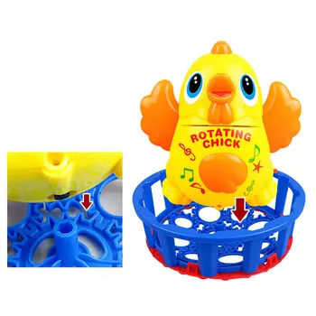 

Electric Panda Light Music Toys Children Toys Chicken Shape Toys Cartoon Dazzle Dance 360 Degree Rotation Holiday Gifts Toy Oc8