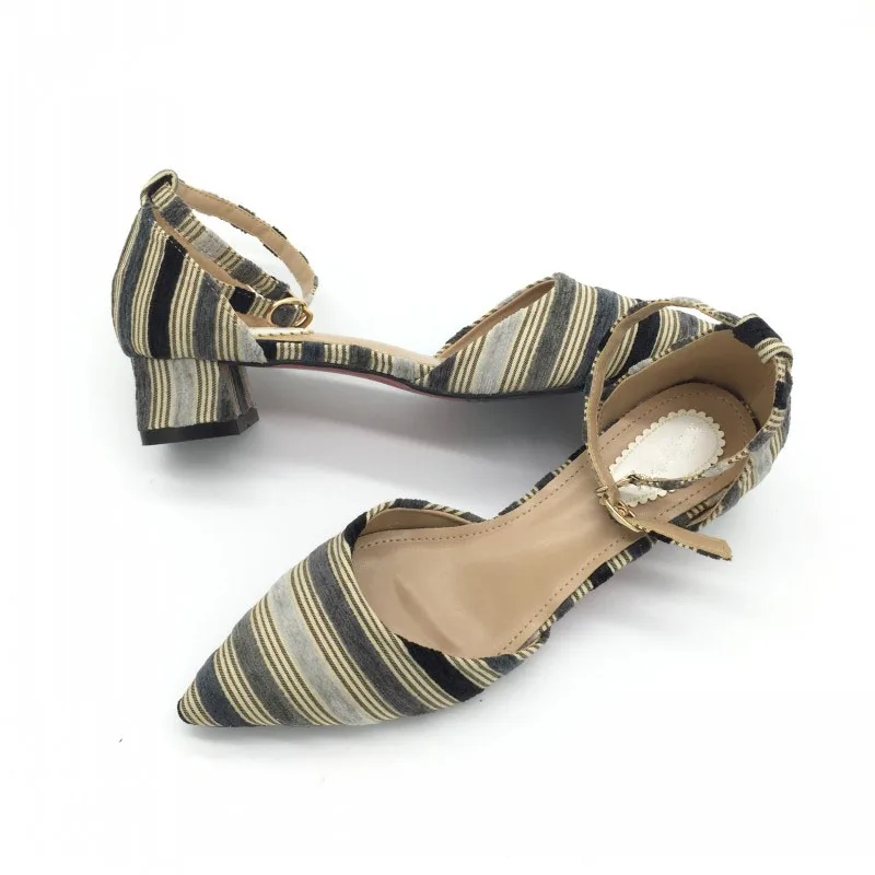 2019-Newest-Shoes-Women-Fashion-Female-Pumps-Stripe-Shallow-Square-Heel-Buckle-Strap-Summer-Ladies-Work (4)