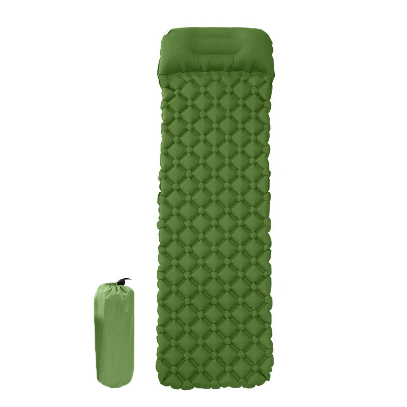 Green Сверхлегкий коврик для сна, коврик для кемпинга, надувной диван, коврик с подушкой, удобная подушка для сна, портативный губчатый матрас - Цвет: Green
