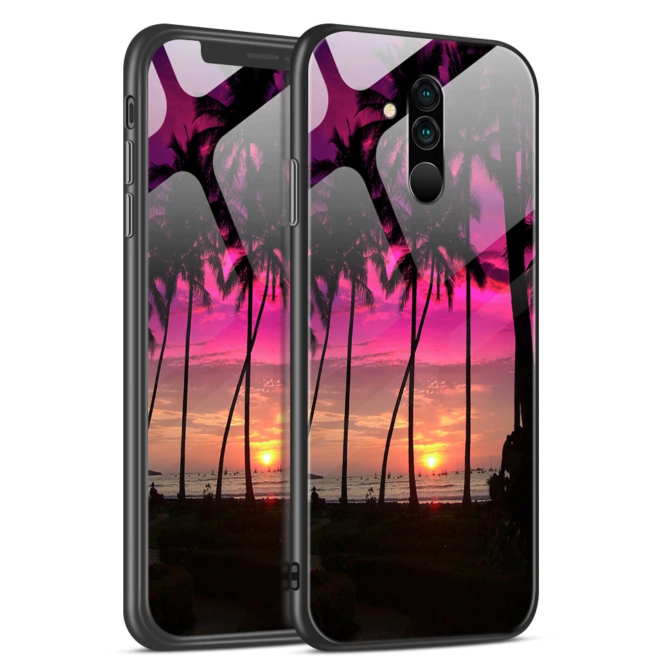 H117 Для huawei mate 20/20 Lite/20 Pro закаленное стекло покрытие края из ТПУ чехол для телефона huawei Honor Magic2 полная защита жесткий корпус - Цвет: H117