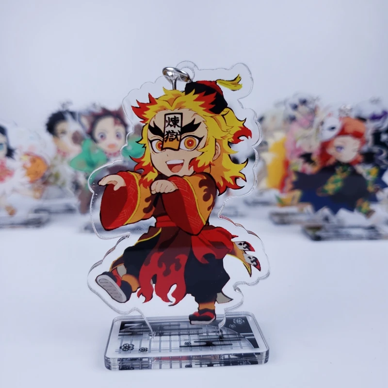 

Demon Slayer: Kimetsu no Yaiba Nezuko Tsuyuri Kanawo Rengoku Kyoujurou Cosplay Acrylic Desk Stand Figure Pendant Keychain Toy