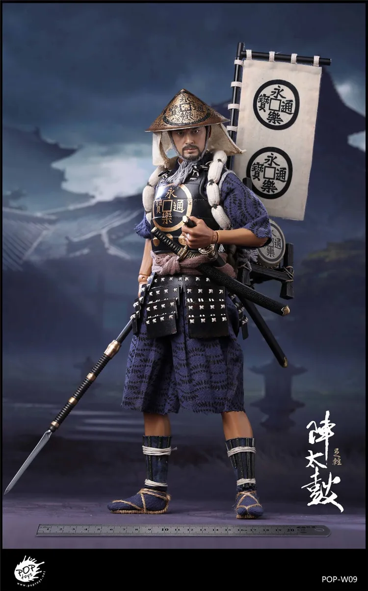 ESTARTEK-POPTOYS W09 1/6 Oda Nobunaga Army Taiko Drum Ashigaru 2,0 12 дюймов Коллекционная Фигурка хобби подарок
