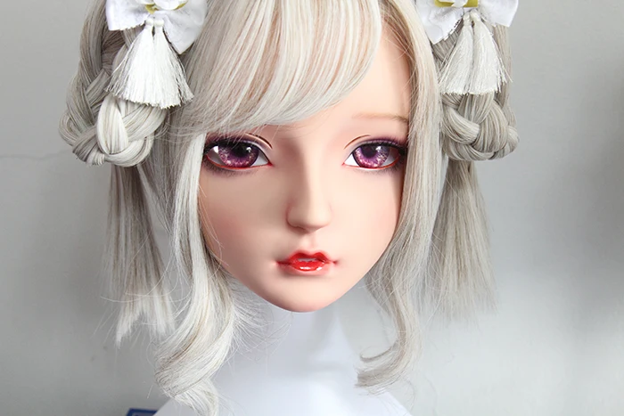 Dollkii 03) Женская Девушка кремнезема Косплей BJD переодевание кигуруми Голова маска Аниме ролевые игры вечерние Трансвестит кукольная маска