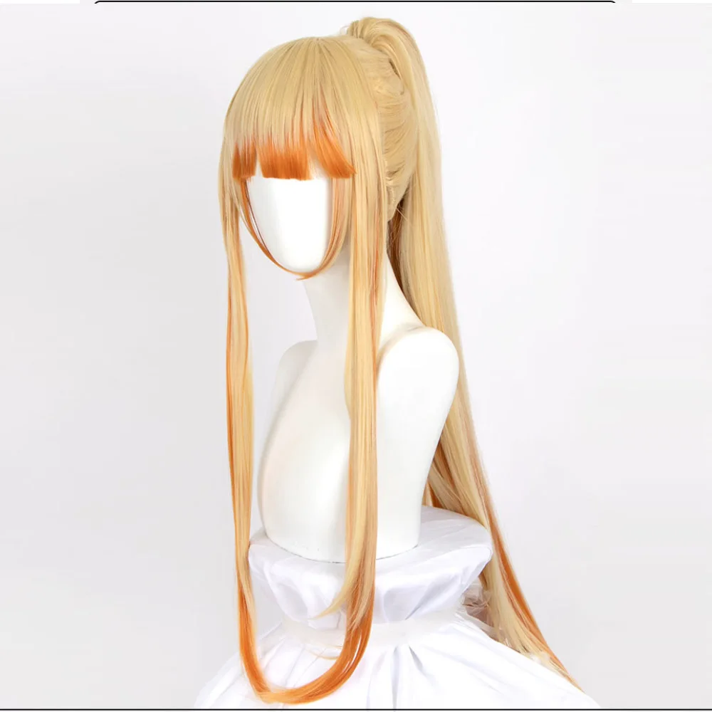 

HSIU Agatsuma Zenitsu Change gender Long hair Cosplay Costume Wig Anime Demon Slayer Kimetsu no Yaiba Fiber synthetic wig