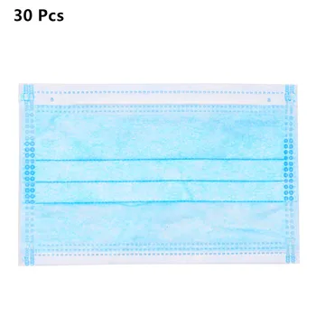 

30 Pcs Protective Anti-Dust Mask Disposable Face Masks On The Mouth Blue Color Protective Women And Men Adult Protection