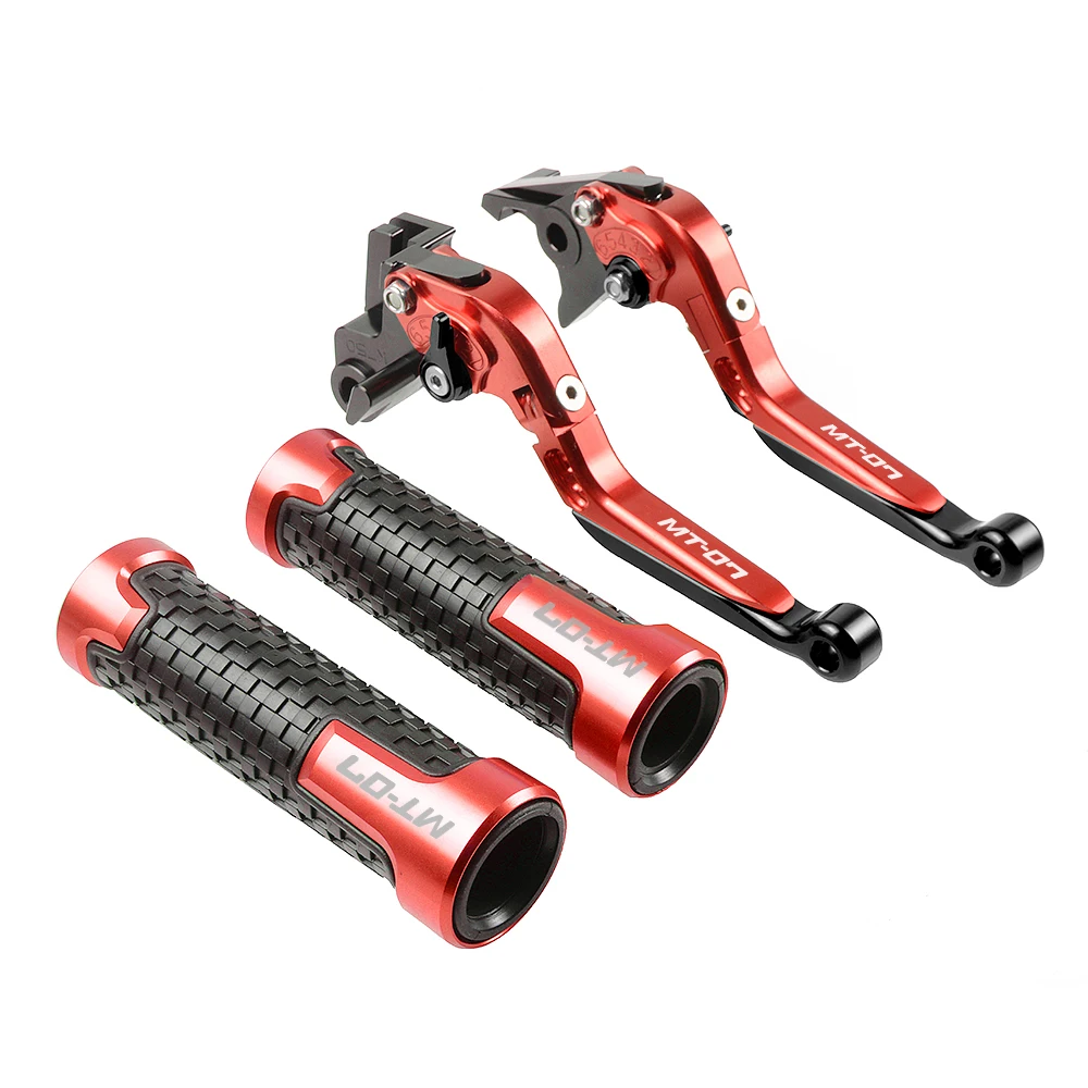 BKRDRDBK MT-07 CNC алюминиевый мотоцикл Регулируемый складной расширение тормоза рычаг сцепления ручки для YAMAHA MT-07 MT 07 MT07 - Цвет: BKRDRDBK MT-07