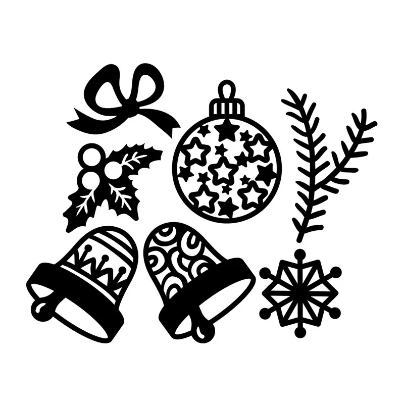 

GJCrafts Christmas Bell Snowflake Metal Cutting Dies for Craft Dies Scrapbooking Embossing Stencil DIY Die Cut Card Decoration