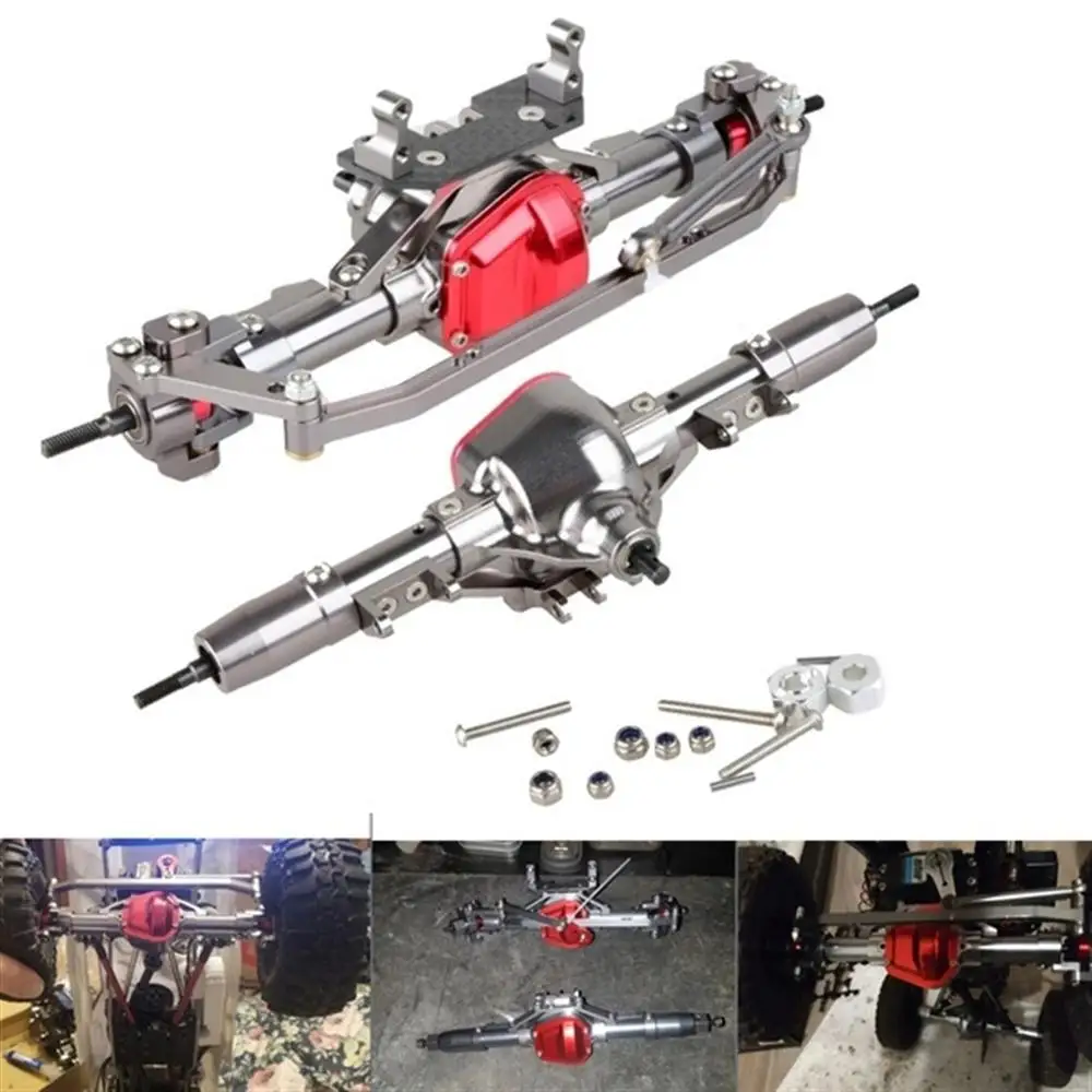 

1/10 Rc Car Complete Alloy Front and Rear Axle CNC Machine for 1:10 Rc Crawler AXIAL SCX10 RC4WD D90 Truck