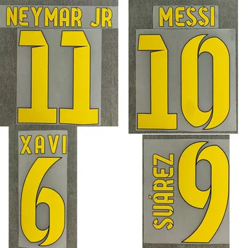 

2014 2015 #10 Messi Nameset Neymar JR Suarez Xavi Iniesta Customize Any Name Number Printing Soccer Patch Badge