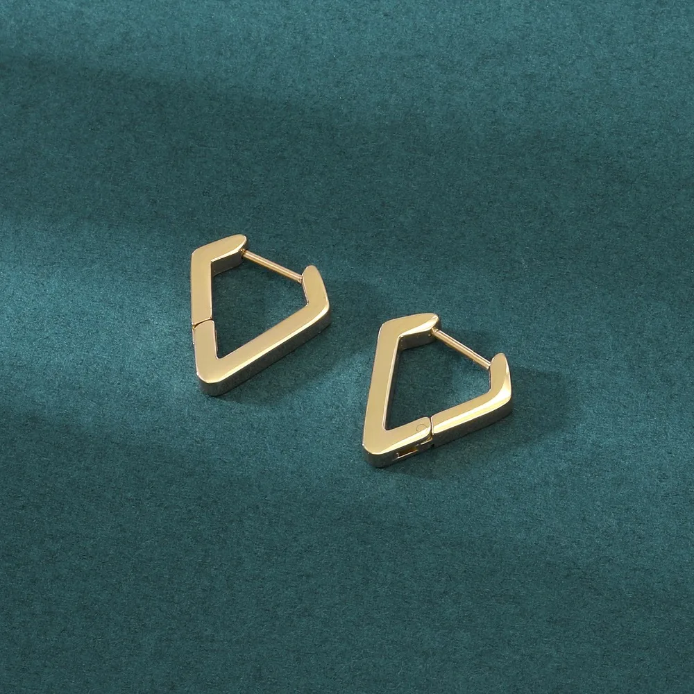 Stainless Steel Hoop Earrings for Women Men Black Rose Gold Plated Circle Round Earring Geometric Classic Cartilage Earrings